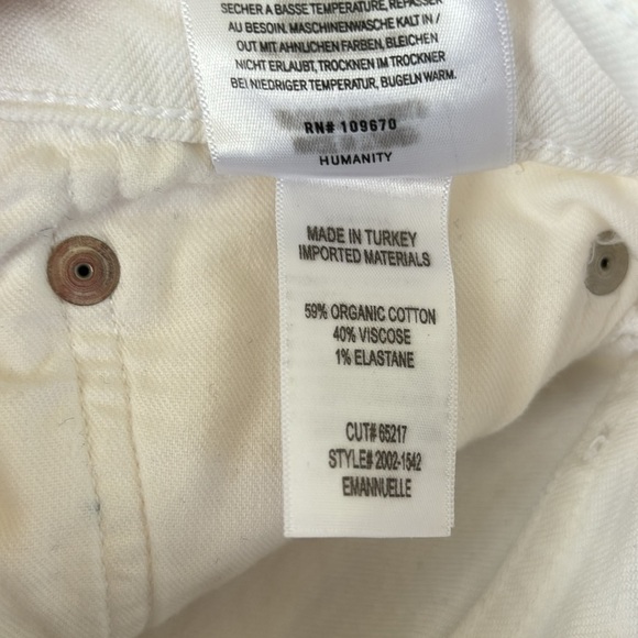 Citizens of Humanity Emannuelle Slim Flare Jeans White 30X31 Stretch Low Rise - Picture 11 of 12